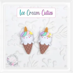 ⋅ UNICORN ICE CREAMS ⋅ Flatback Resin Embellishments ⋅