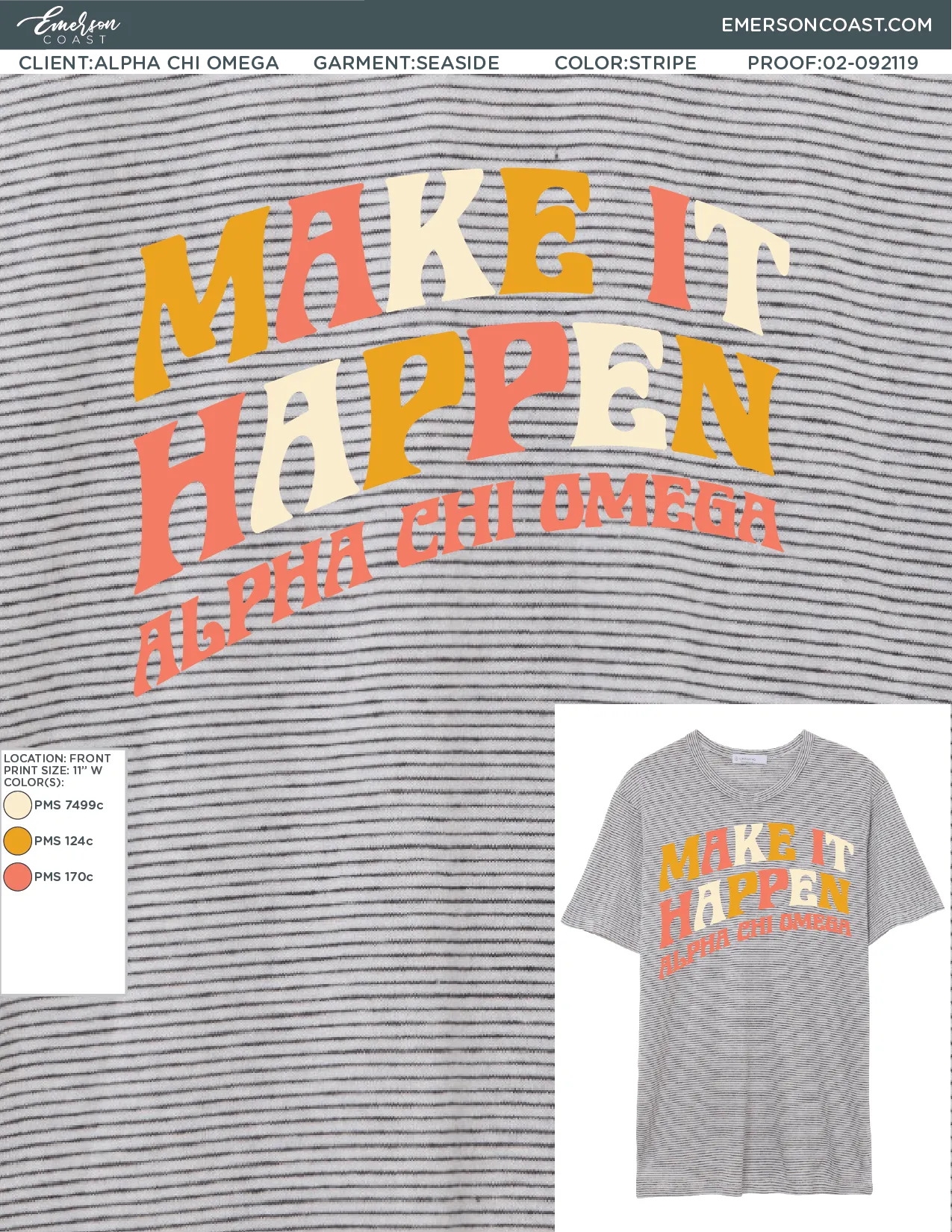 02-092119 Alpha Chi Omega Baylor University Striped T 2019-01