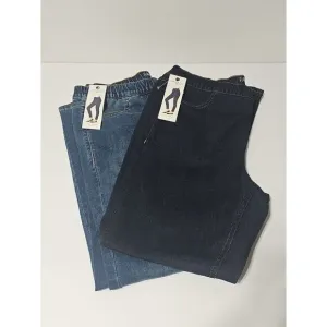 2 Pair Parasuco Women's Jeans Pull On Stretchy Skinny With Tummy Control Size 12