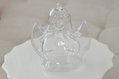 3 Clear Plastic Angel Shaped Containers Favor Box DIY Ornaments