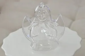 3 Clear Plastic Angel Shaped Containers Favor Box DIY Ornaments