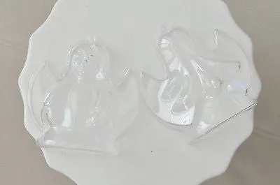 3 Clear Plastic Angel Shaped Containers Favor Box DIY Ornaments