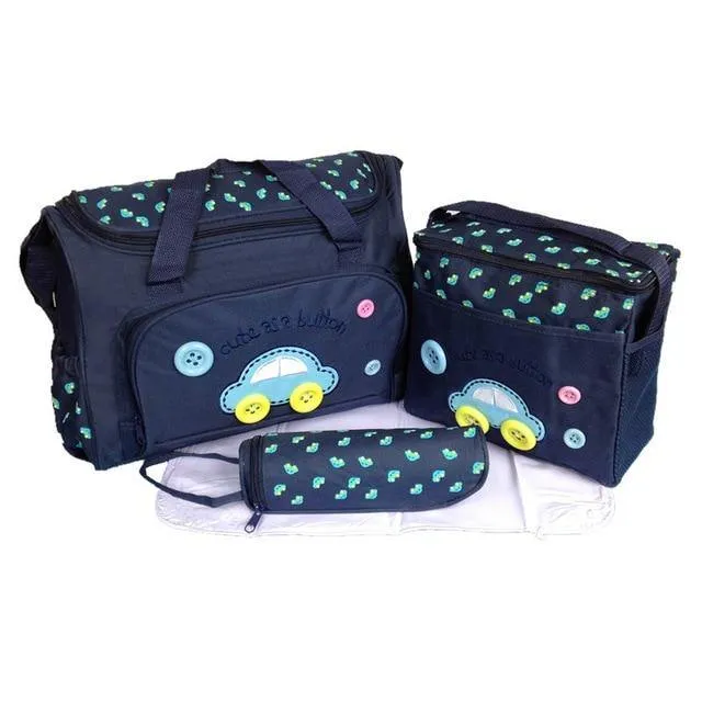 4 Pieces/Set Large Capacity Fashion Baby Diaper Bag Set