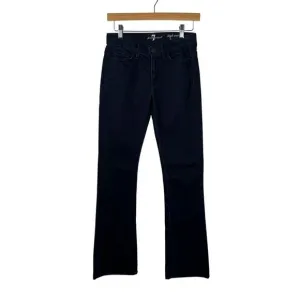 7 for All Mankind Jeans Women Size 25 Blue Dark Wash Bootcut High Waist Boho