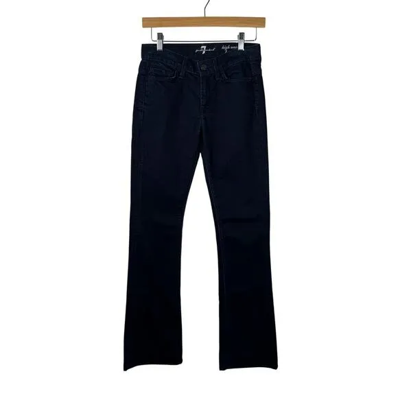7 for All Mankind Jeans Women Size 25 Blue Dark Wash Bootcut High Waist Boho