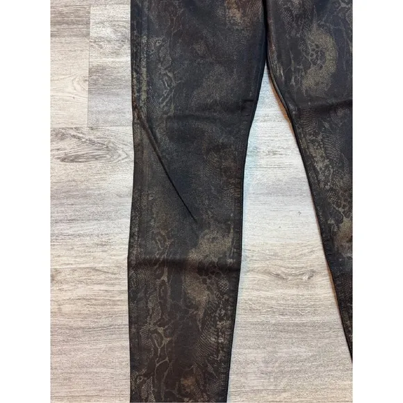 7 For All Mankind Snakeskin Print High Waist Ankle Skinny Jeans Size 30