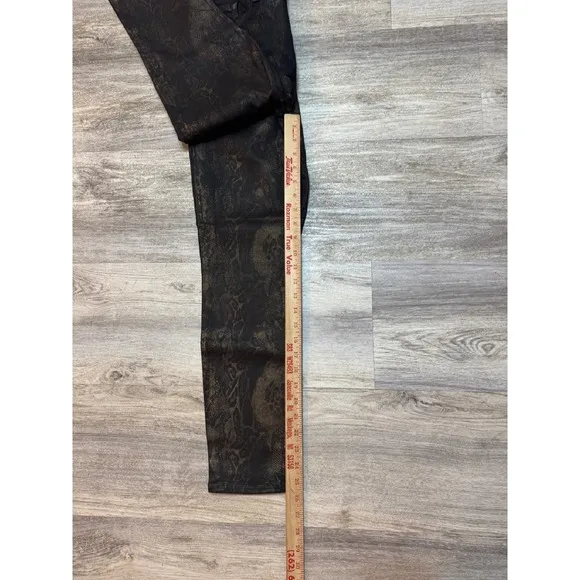 7 For All Mankind Snakeskin Print High Waist Ankle Skinny Jeans Size 30