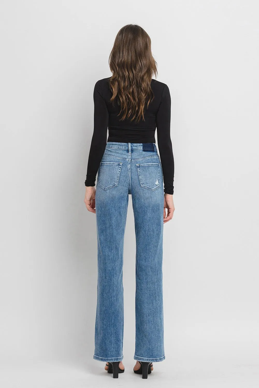 90'S Vintage Super High Rise Flare Jeans