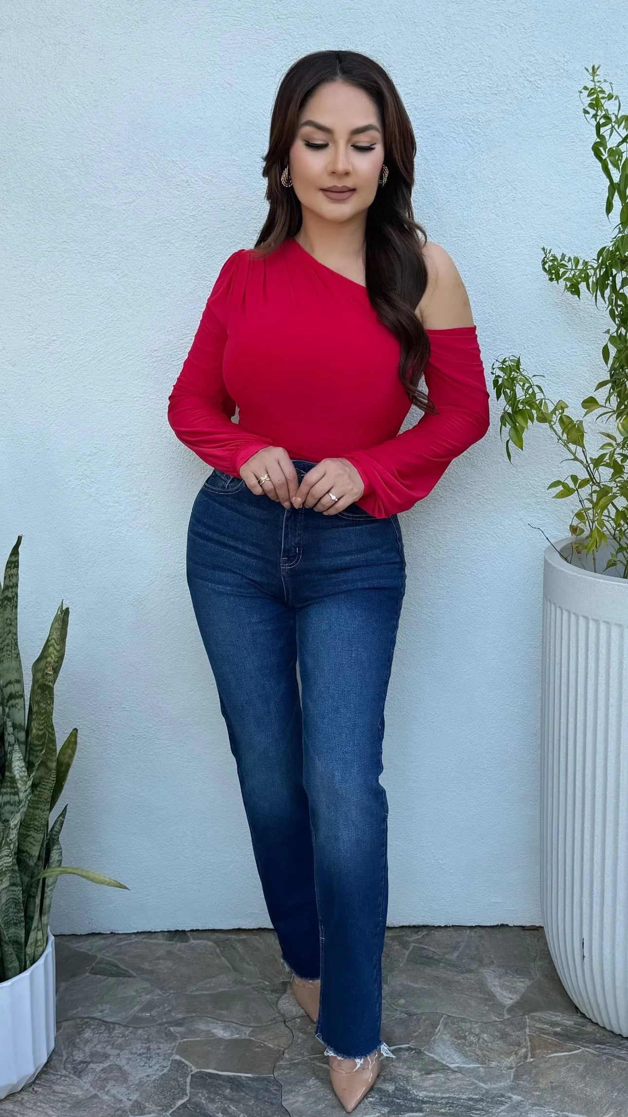 AB18105S-DK2 HIGH RISE STRAIGHT JEANS