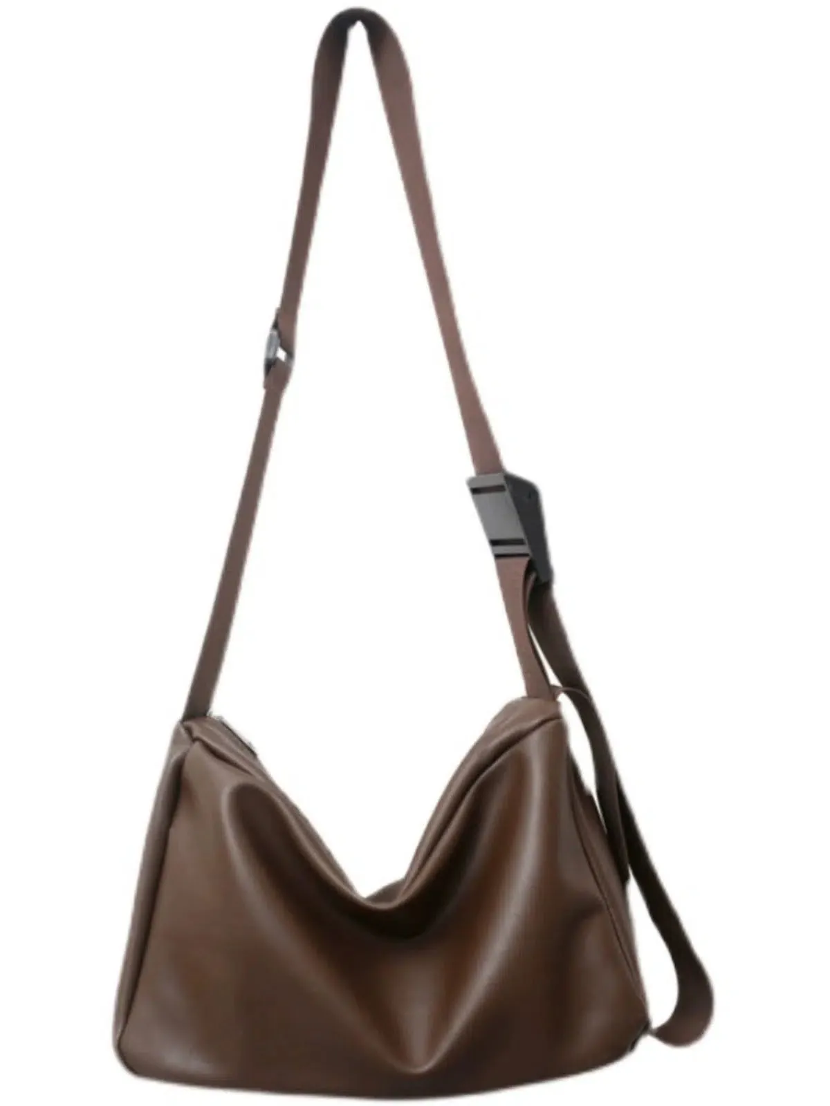 Adjustable Strap Crossbody Leather Bag