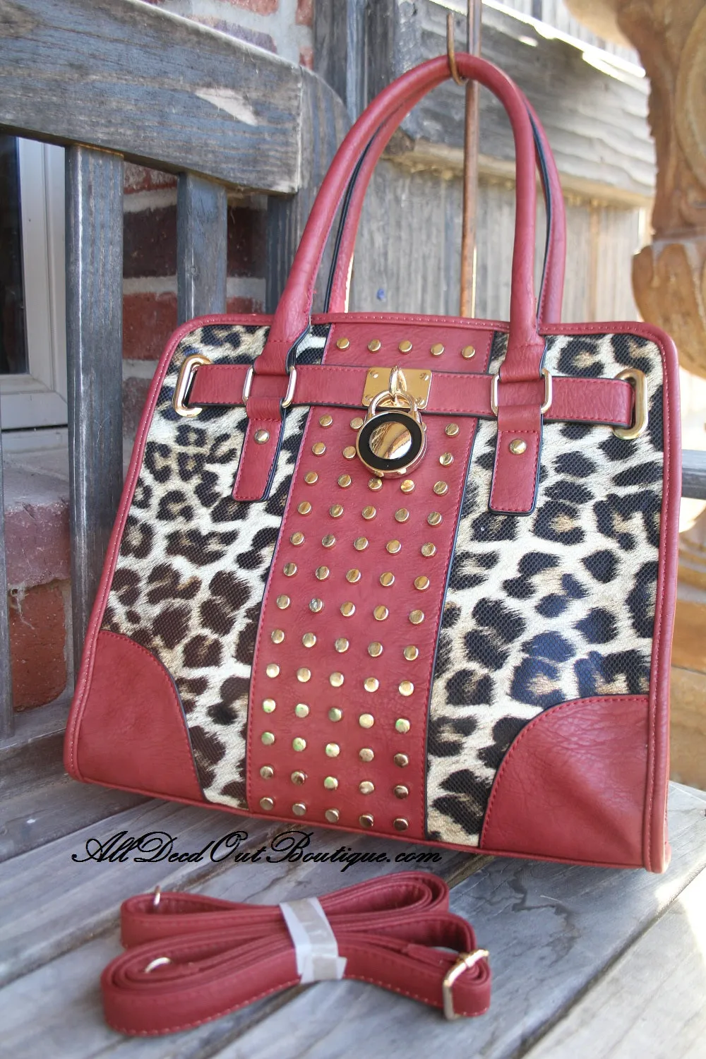 ADO | Leopard & Red Purse