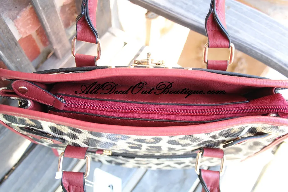 ADO | Leopard & Red Purse