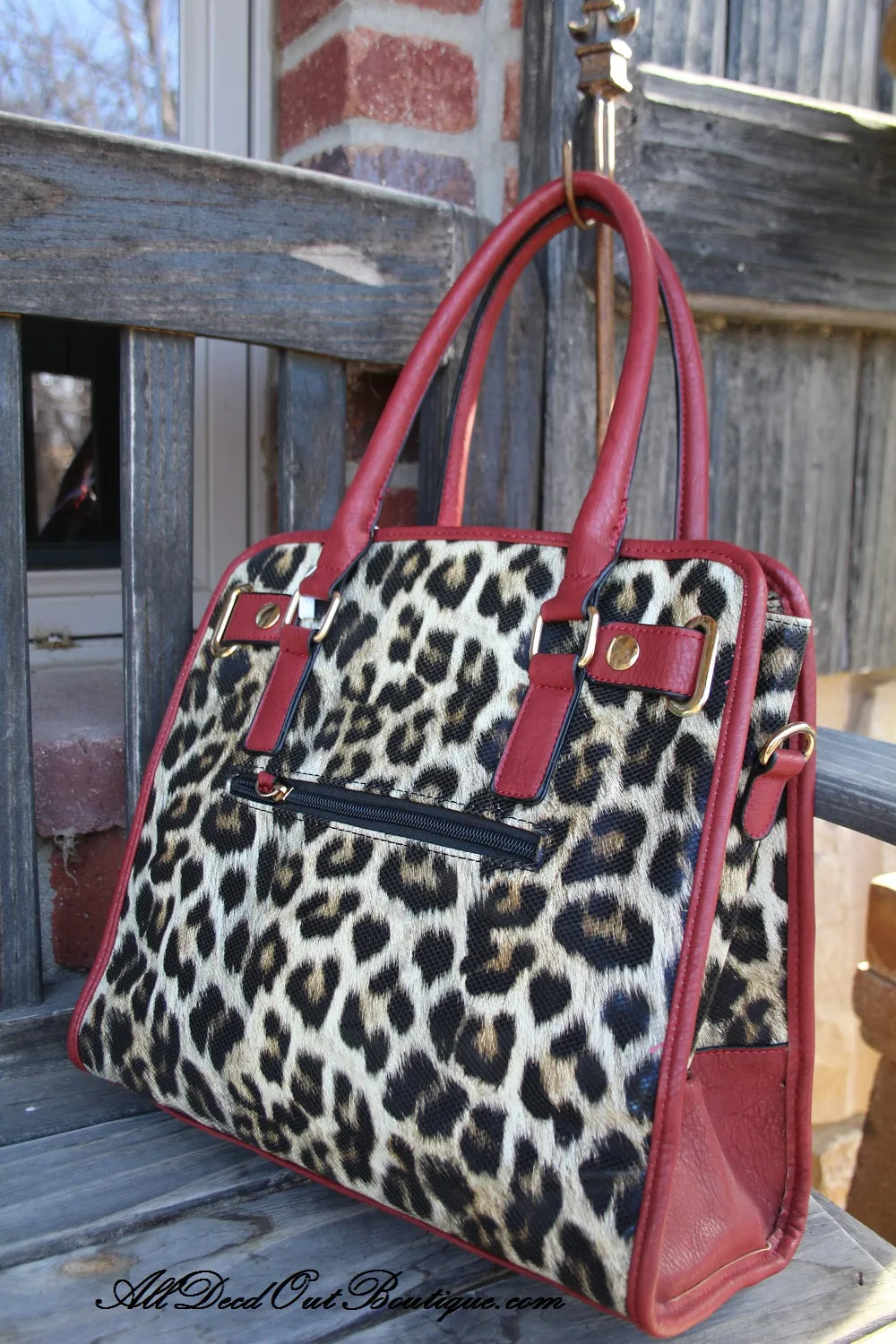 ADO | Leopard & Red Purse