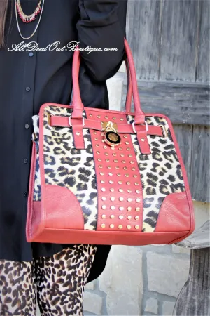 ADO | Leopard & Red Purse