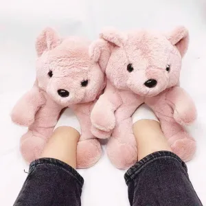 Adorable Slippers For Women - Plush Teddy Bear Slippers