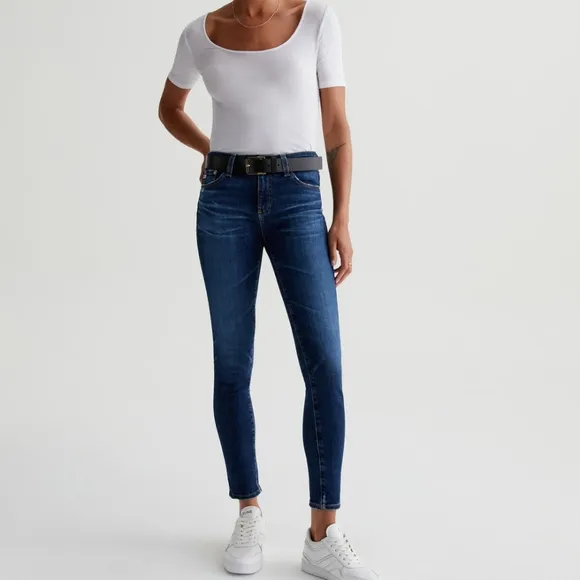 AG The Legging Raw Hem Ankle skinny Jeans (12 Years Blue Dusk Color) - Size 27