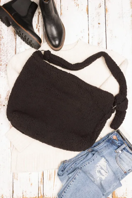 Aili's Corner Boucle Sherpa Messenger Bag
