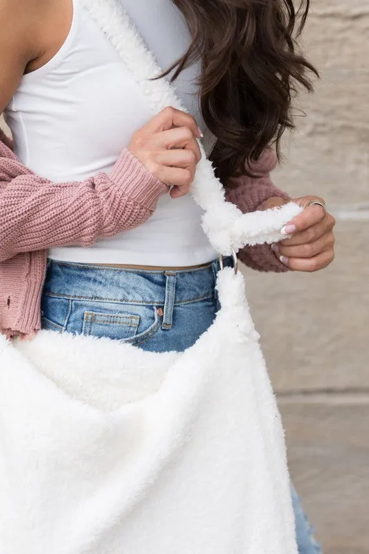 Aili's Corner Boucle Sherpa Messenger Bag