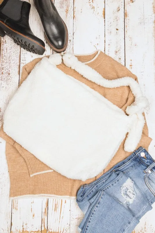 Aili's Corner Boucle Sherpa Messenger Bag