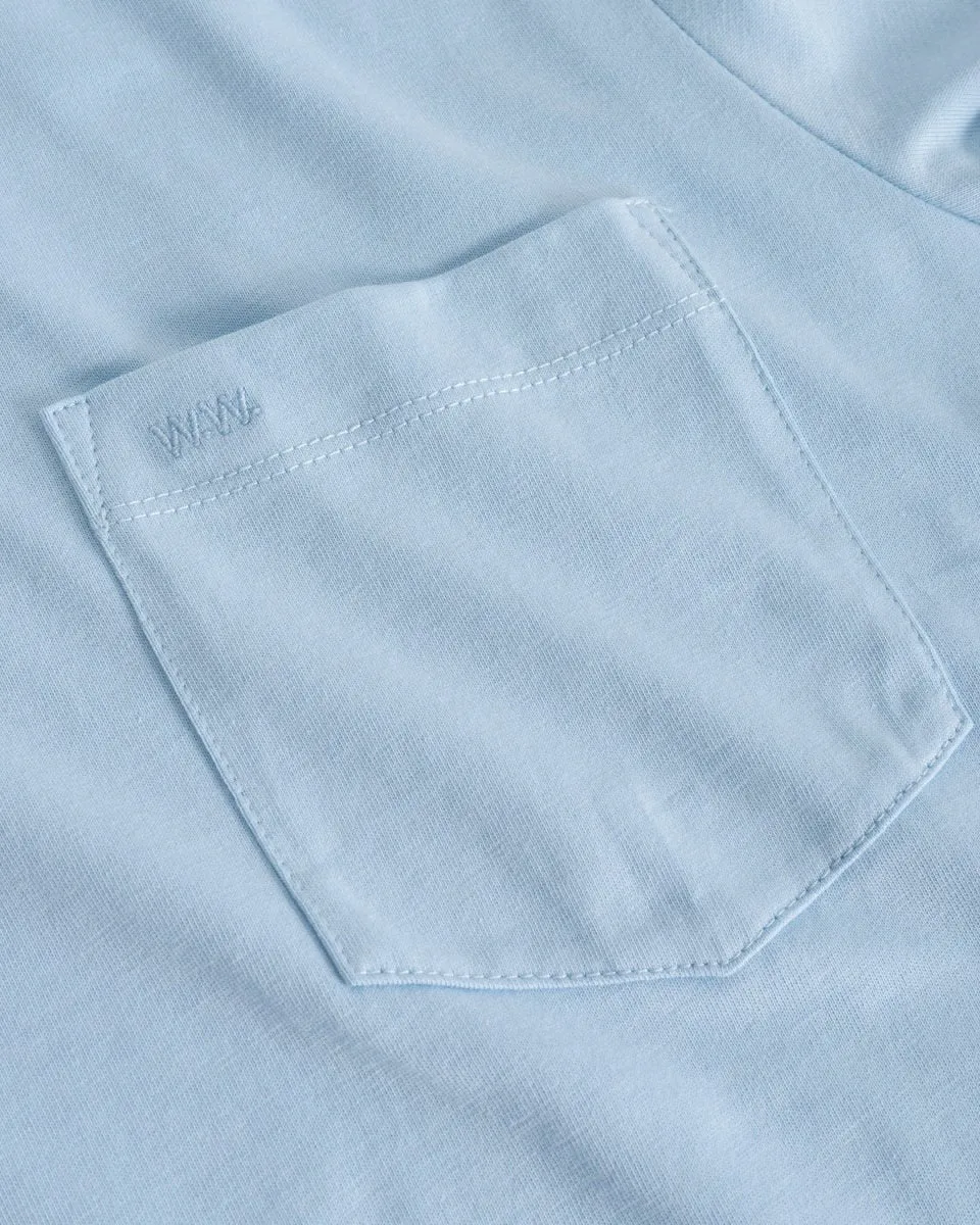 Alma Solid Pocket T-shirt - Sky Blue