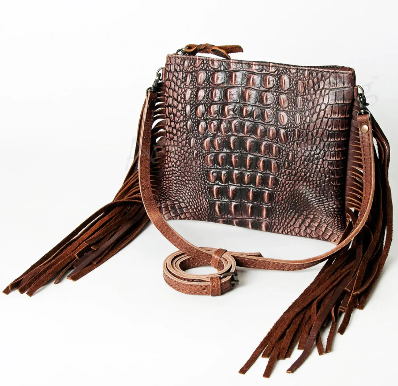 American Darling Gator Print Crossbody Purse