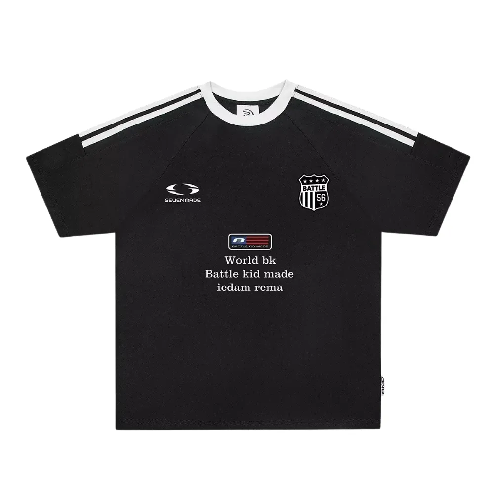 American Striped Embroidered Logo T-shirt