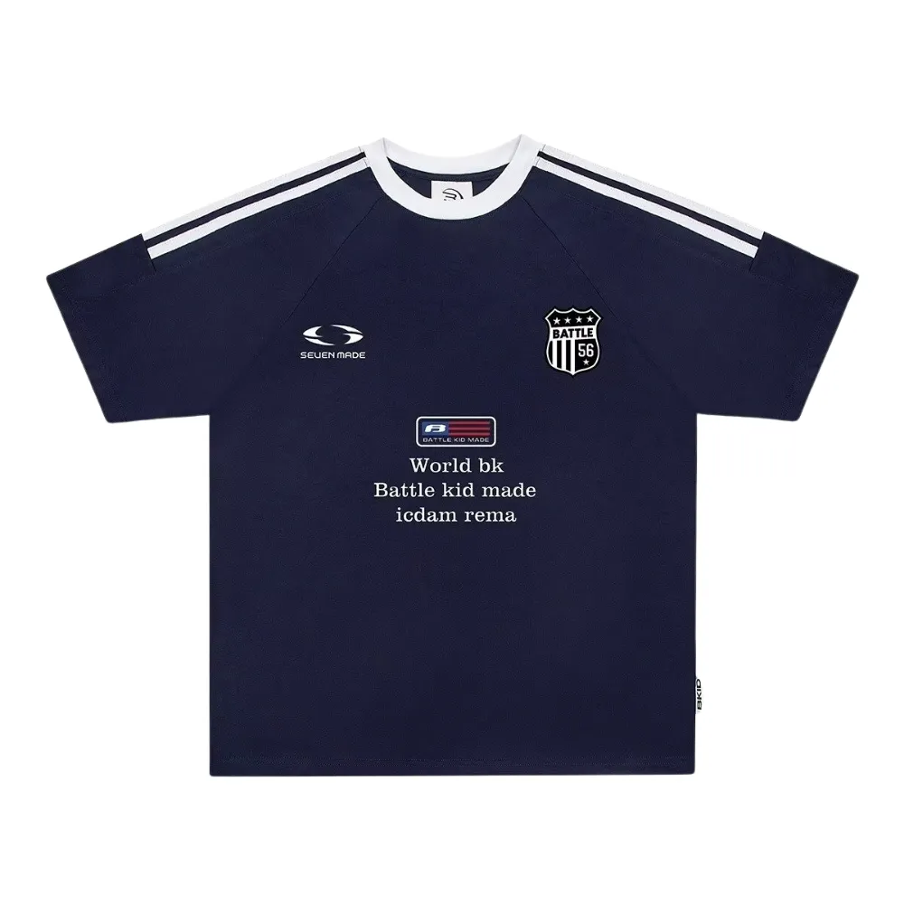 American Striped Embroidered Logo T-shirt
