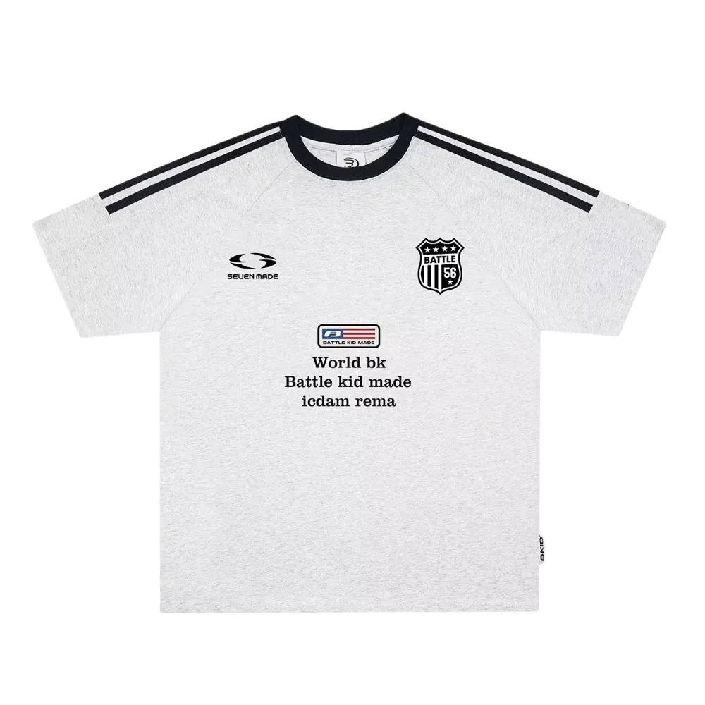 American Striped Embroidered Logo T-shirt