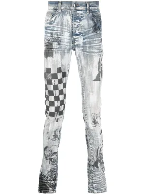 AMIRI graffiti-print slim jeans