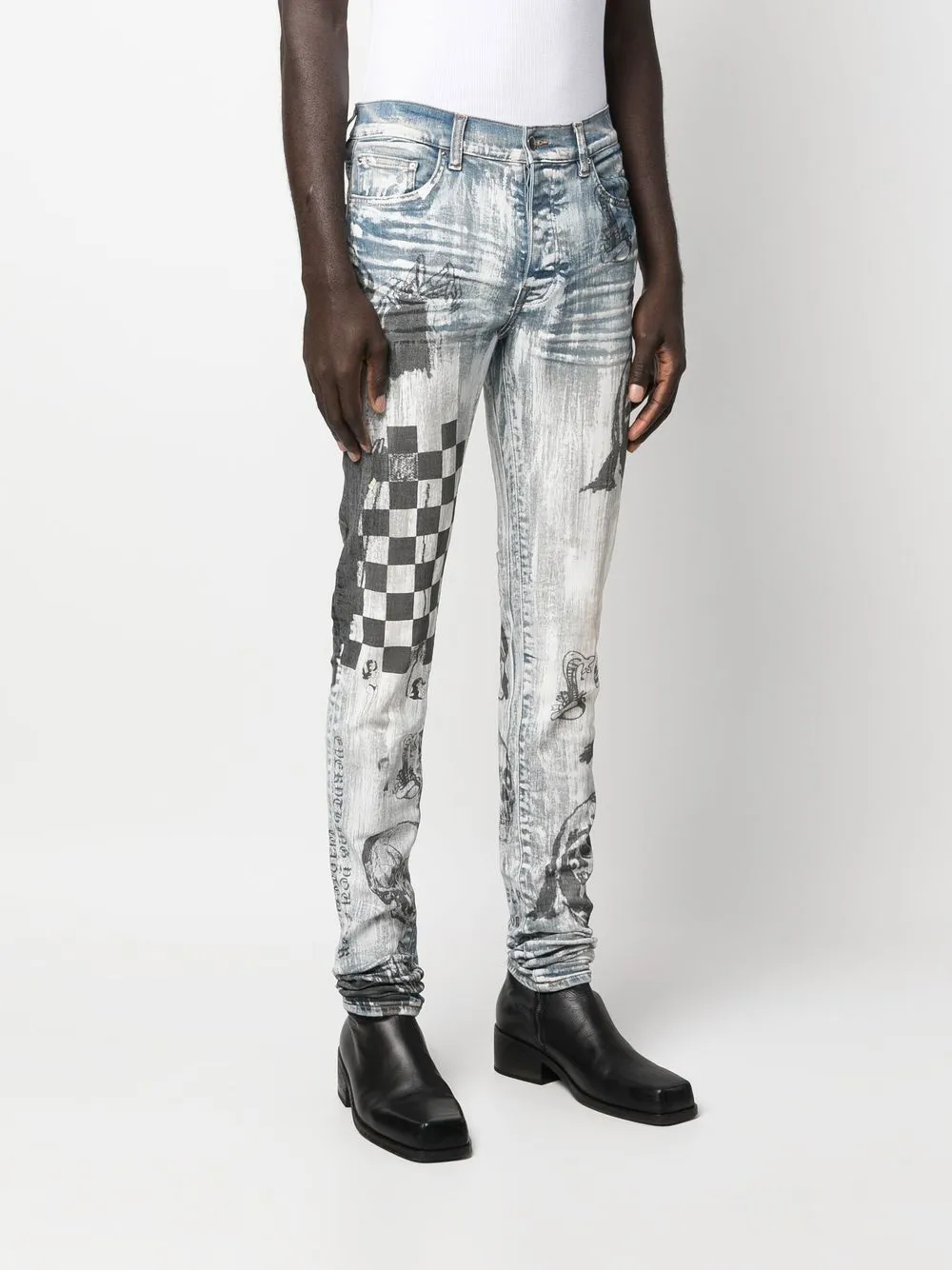 AMIRI graffiti-print slim jeans