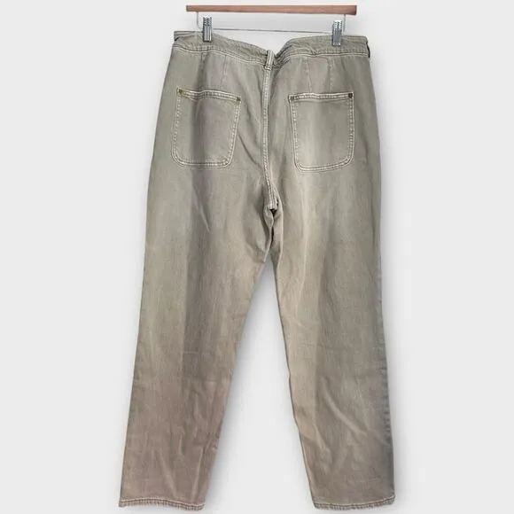 Anthropologie Pilcro The Wanderer Barrel Boho Patchwork Jeans 32