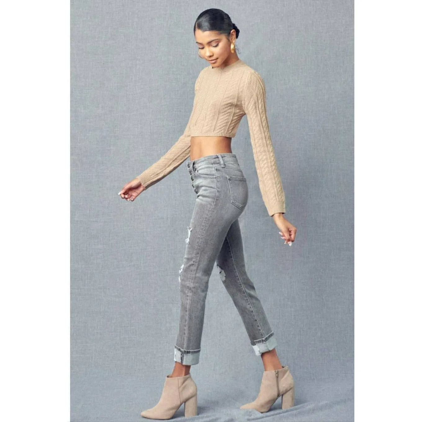 Arlo High Rise Skinny Straight Jeans