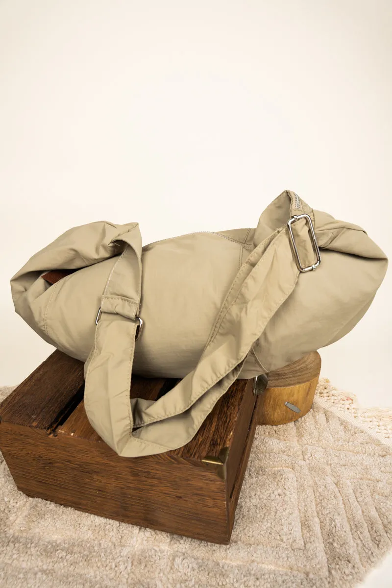 Around The World Large Beige Chest Bag