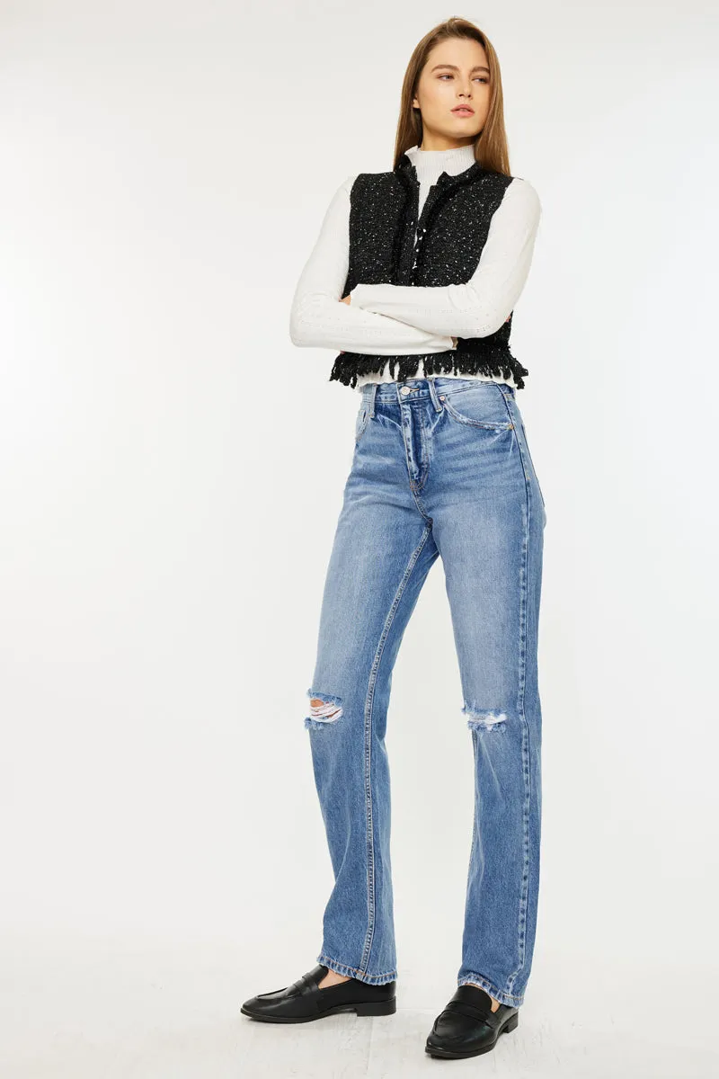 Ashe Ultra High Rise Straight Leg Jeans