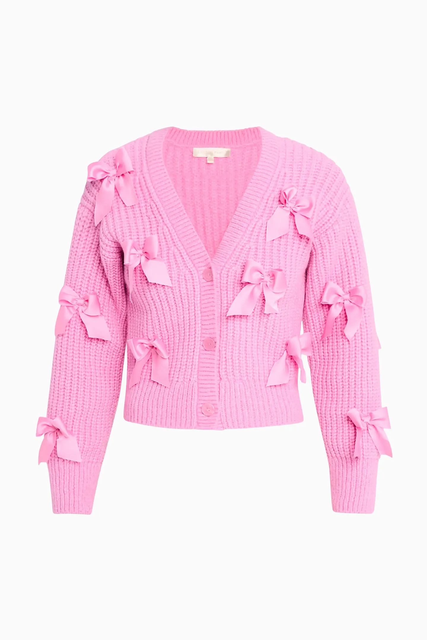 Ashtan Alpaca Bow-Embellished Cardigan - ROSE POMPADOUR