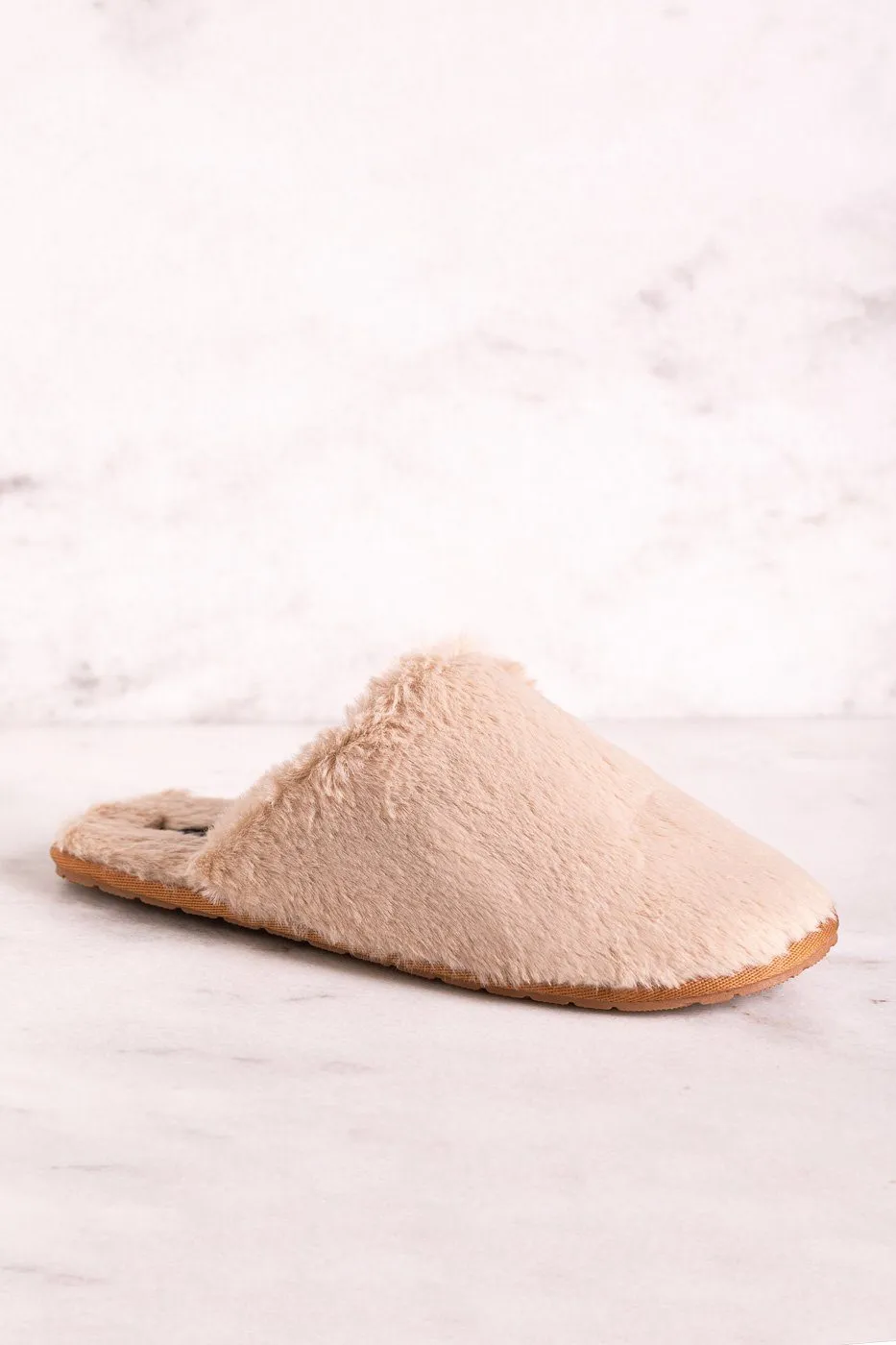 At Home Natural Beige Slippers