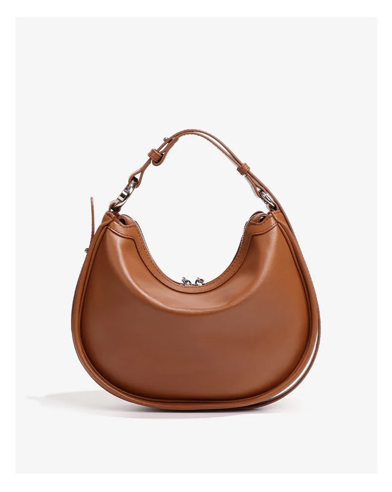 Aurora Woven leather Hobo Handbag | Glam Hobo Purse | Crescent Bag | Crossbody purses for women