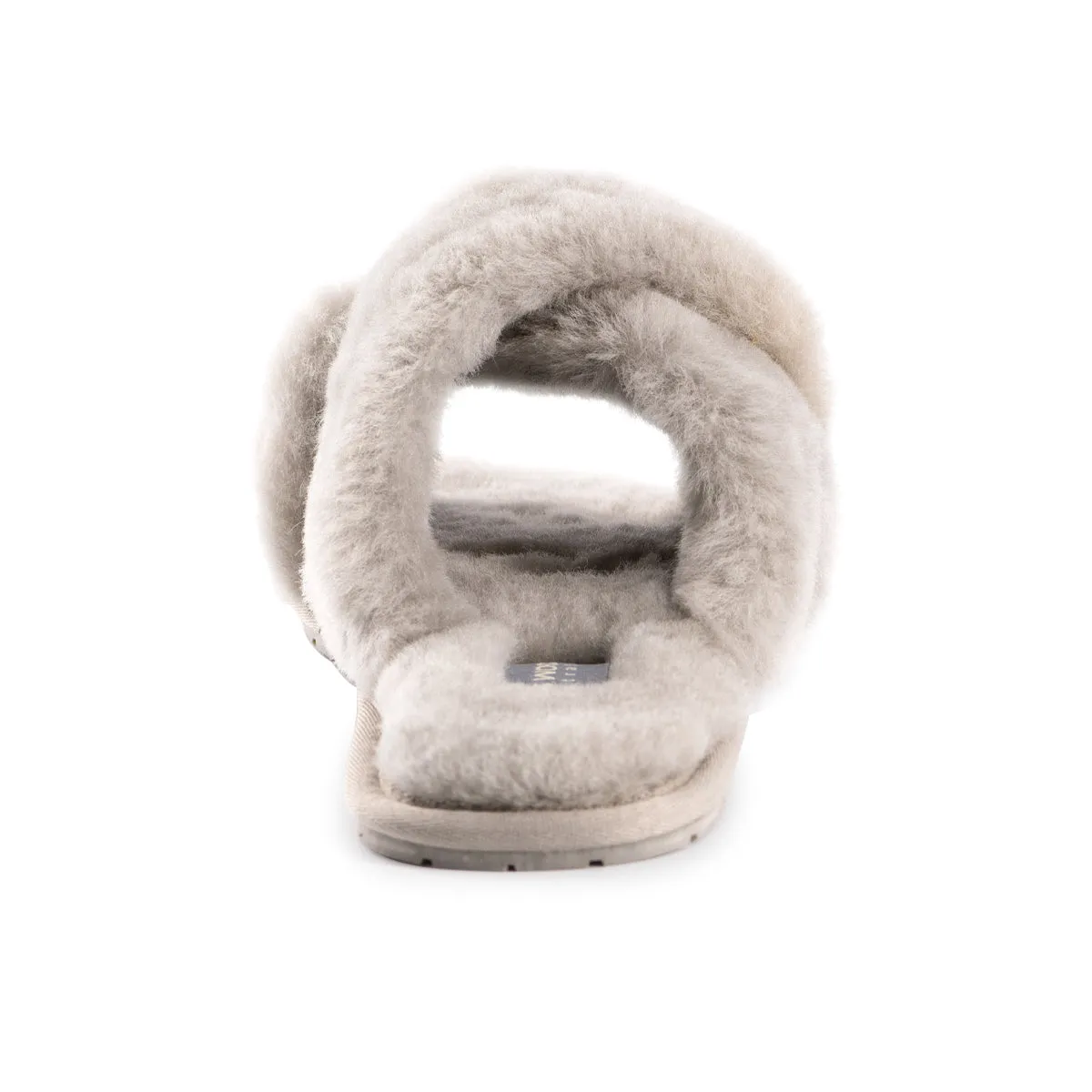 AUS WOOLI AUSTRALIA WOMEN SHEEPSKIN WOOL BRIGHTON SLIPPERS- LIGHTGREY