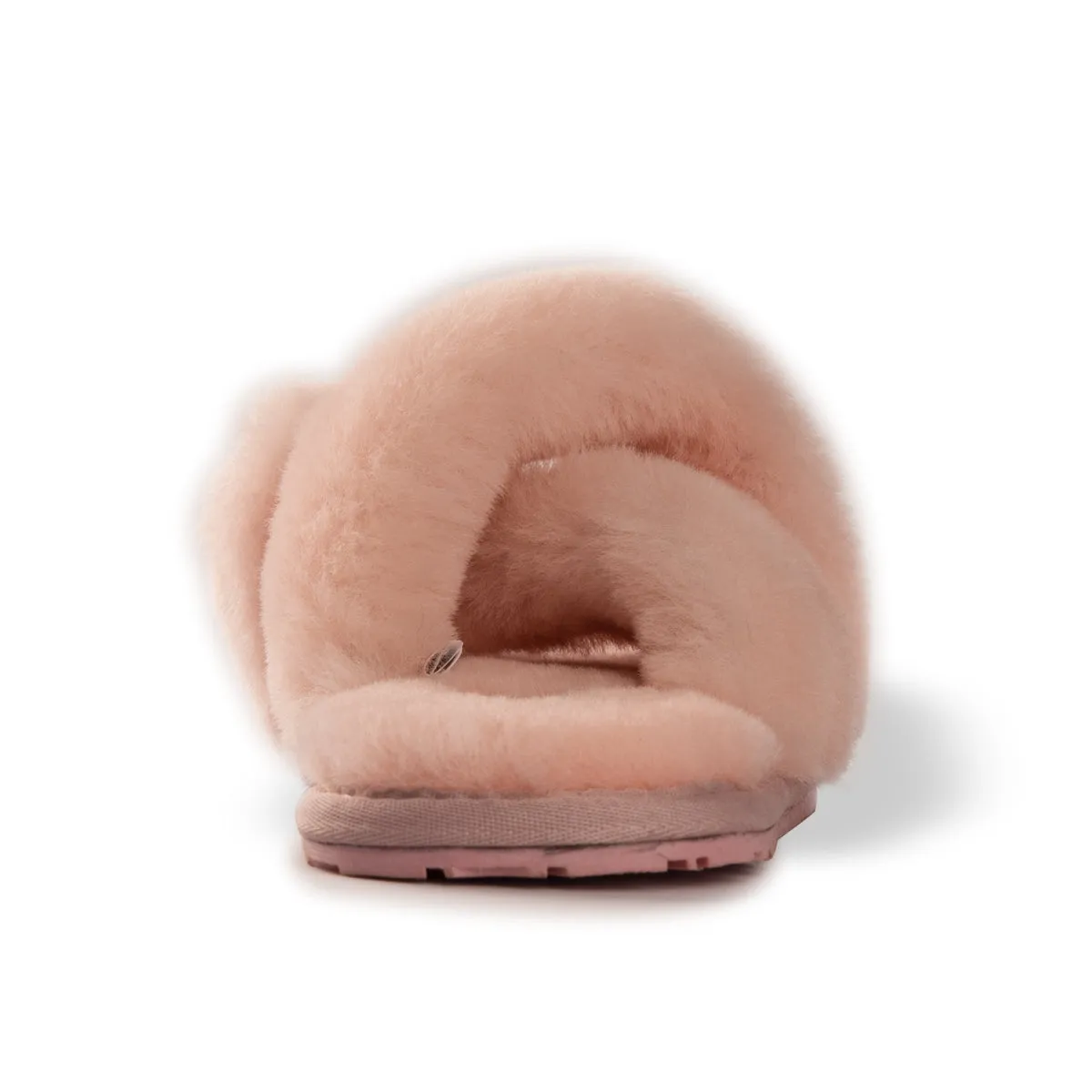 AUS WOOLI AUSTRALIA WOMEN SHEEPSKIN WOOL BRIGHTON SLIPPERS- PALEPINK