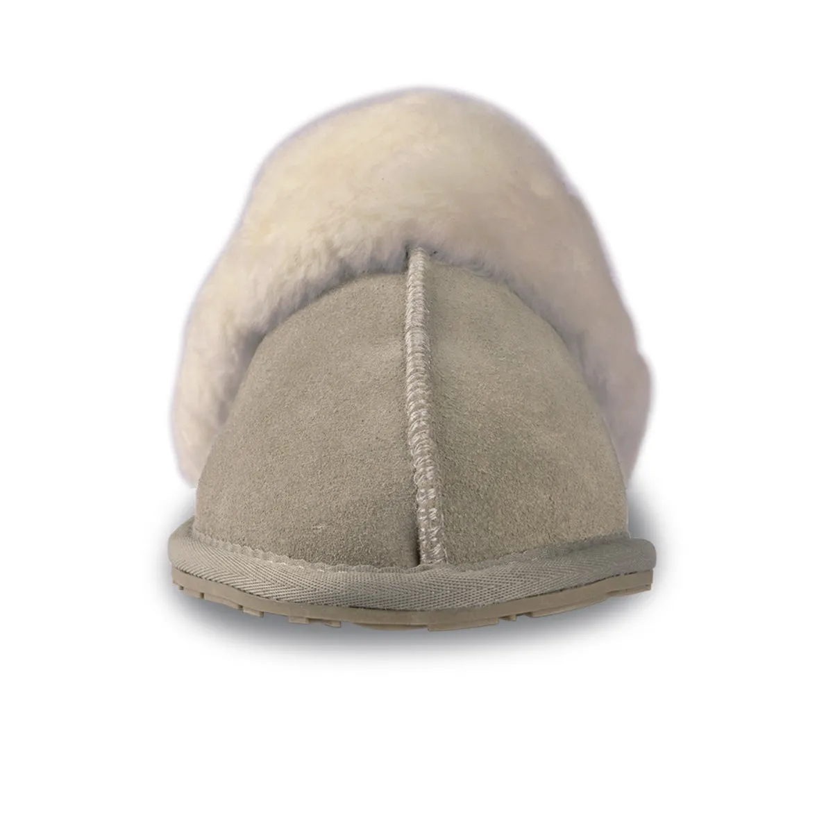 AUS WOOLI UGG UNISEX SHEEPSKIN WOOL SHELLEY Slippers - Light Grey