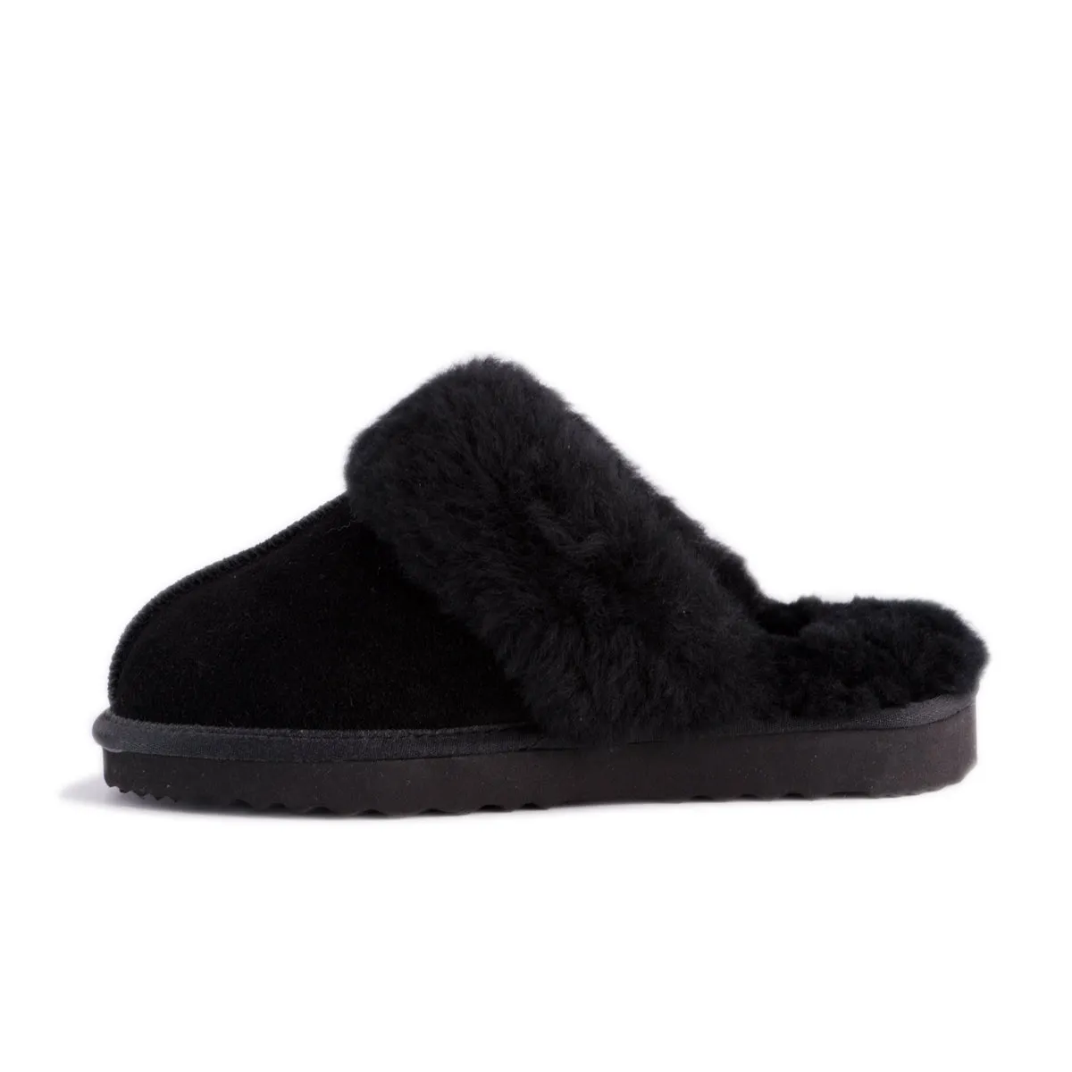 AUS WOOLI UGG UNISEX SHEEPSKIN WOOL SYDNEY Slippers - Black