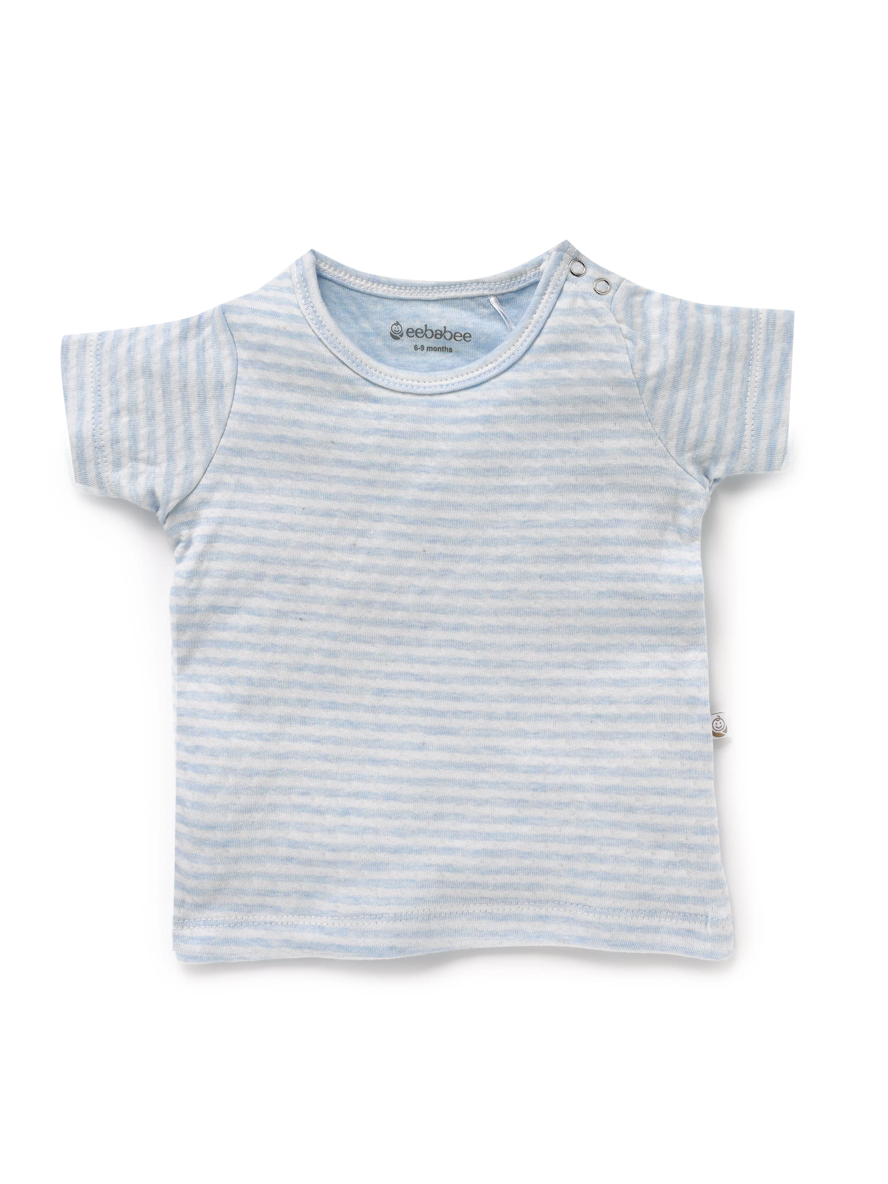 BABY BOYS STRIPED TEE & DENIM SHORTS SET