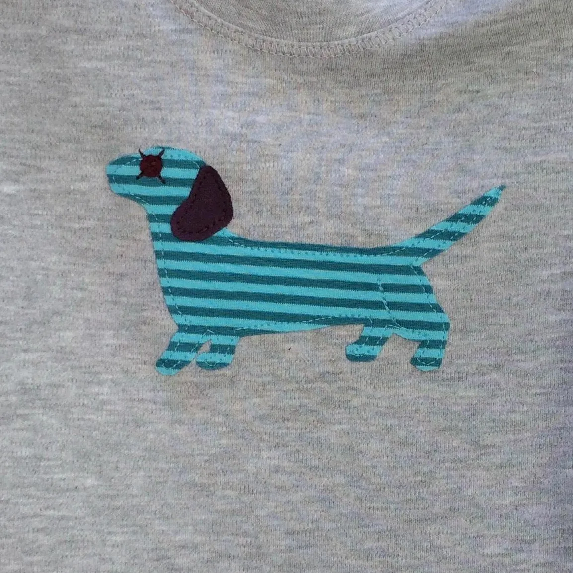 Baby Dachshund - Long Sleeved T-shirt - Grey