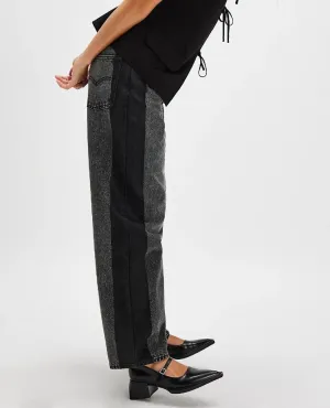 Baggy Dad Jean Satin Spats