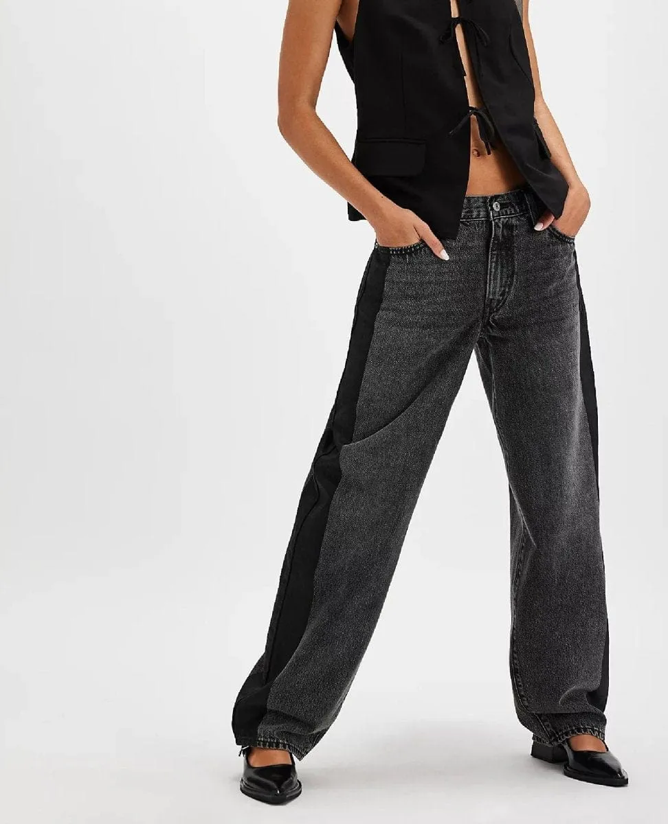 Baggy Dad Jean Satin Spats