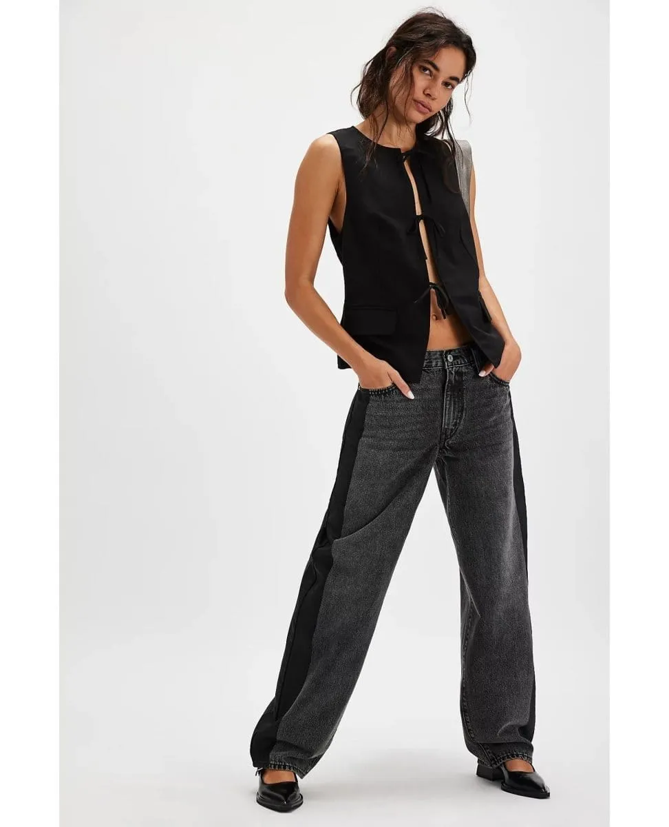 Baggy Dad Jean Satin Spats