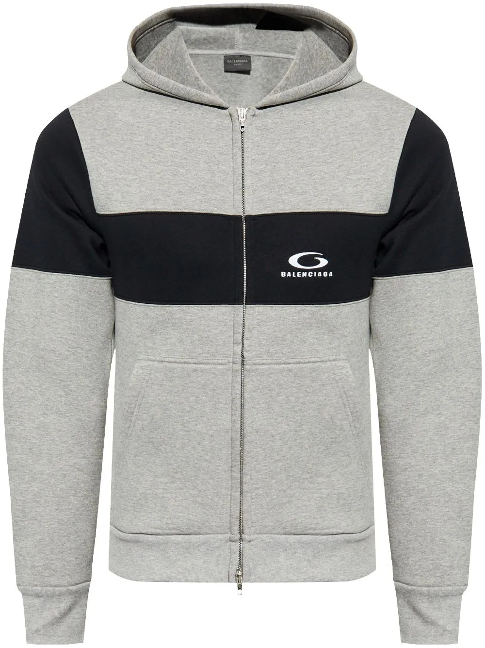 Balenciaga Logo Cotton Zipped Hoodie