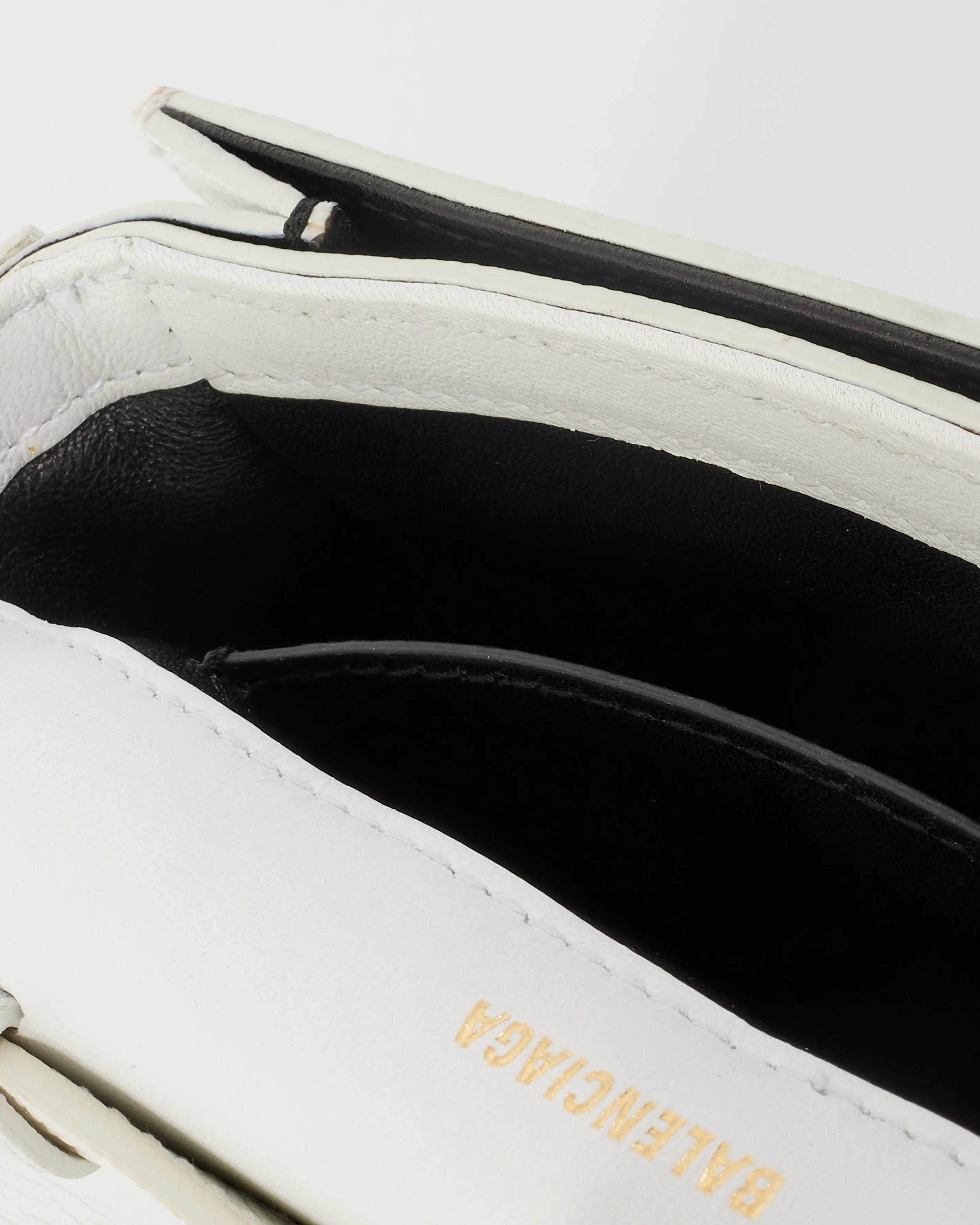 Balenciaga White Leather XS Logo Ville Day Crossbody Bag