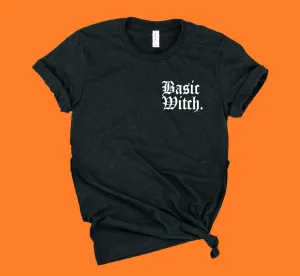 Basic Witch Pocket Print Shirt | Halloween Witch Shirt | Unisex Shirt