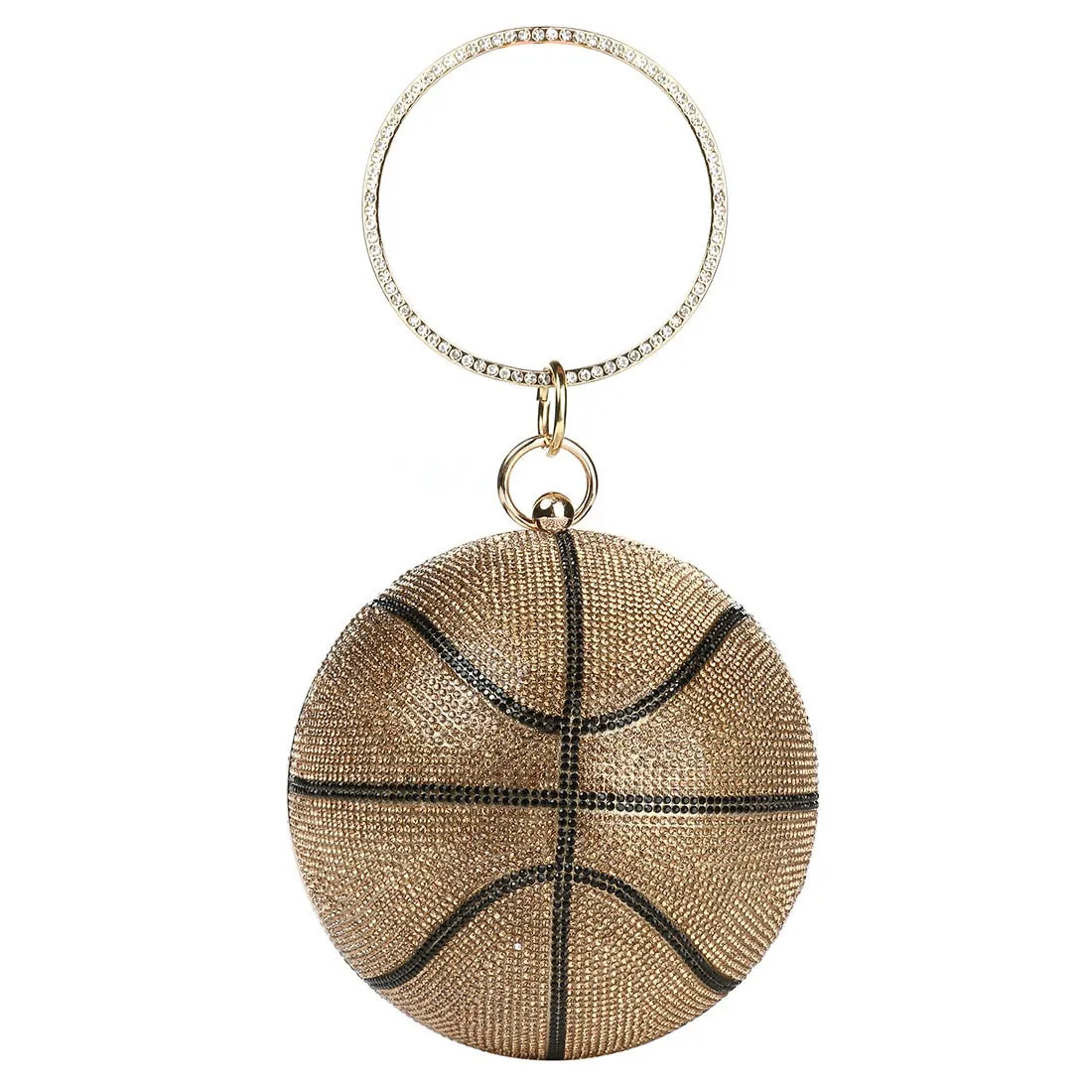 Basketball Rhinestone Clutch Bag